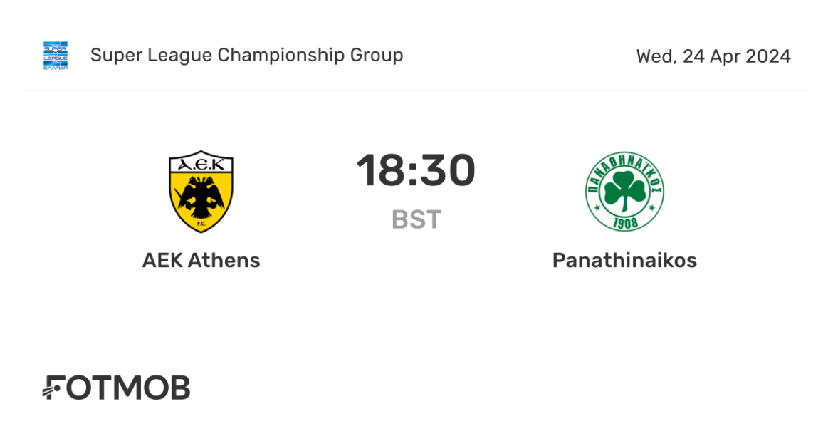 AEK Athens vs Olympiacos: A Rivalry Renewed