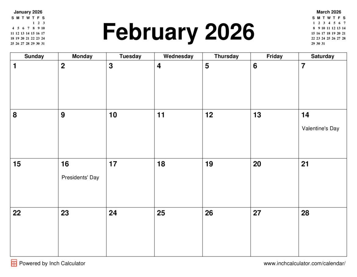 Exploring the February 2026 Calendar: Key Dates and Significance