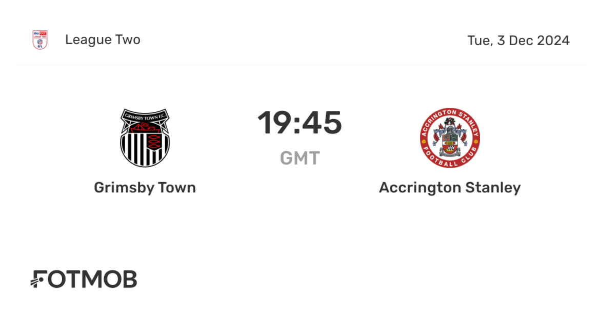 Grimsby Town Set to Face Accrington Stanley in Thrilling Clash