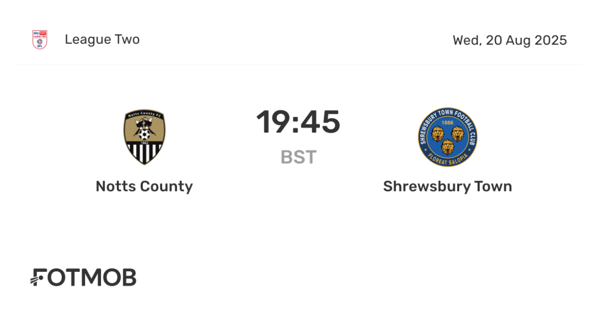 Shrewsbury vs Notts County: The Upcoming Clash