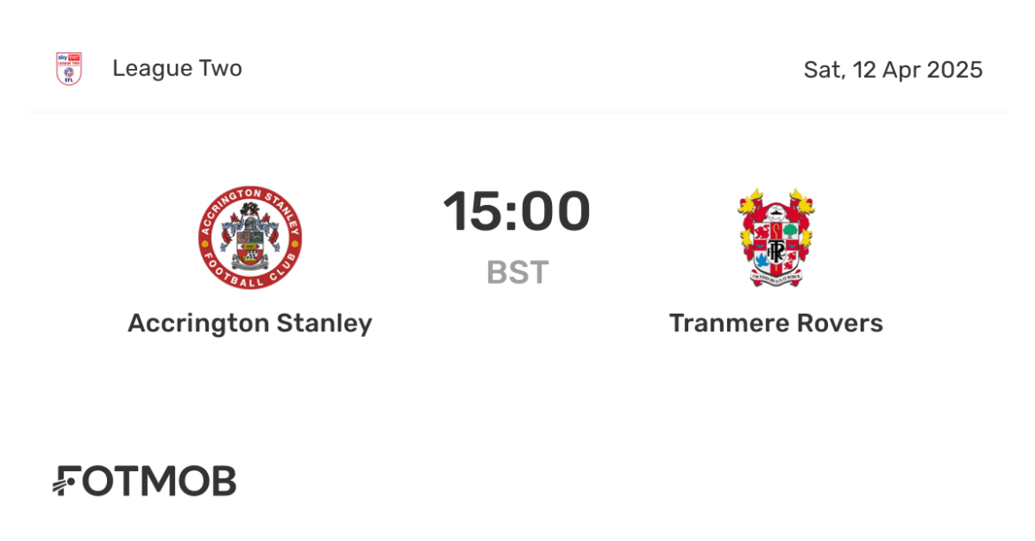 Tranmere vs Accrington Stanley: Match Review and Analysis