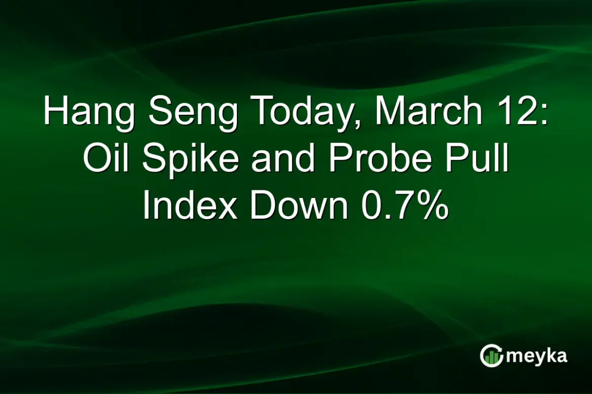 Hang Seng Index Experiences Decline Amid Geopolitical Tensions