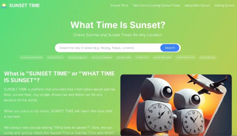 sunset today — IN news