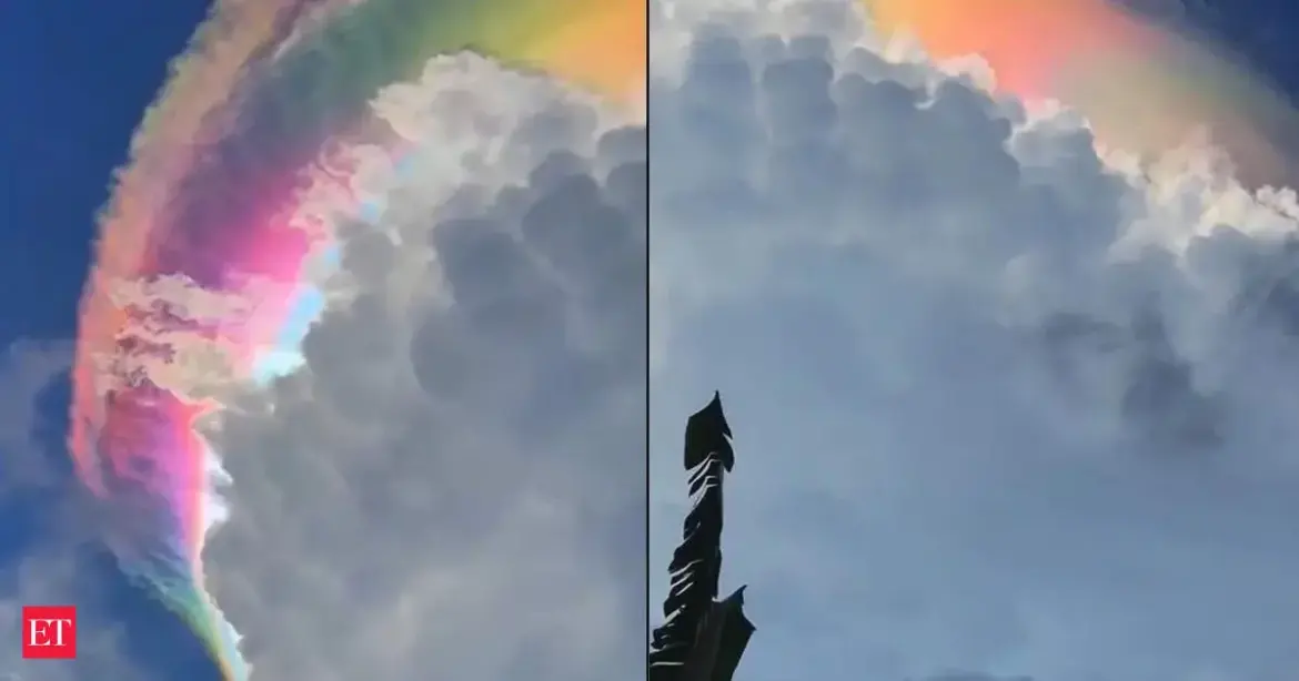 Rainbow clouds seen over Bogor, Indonesia