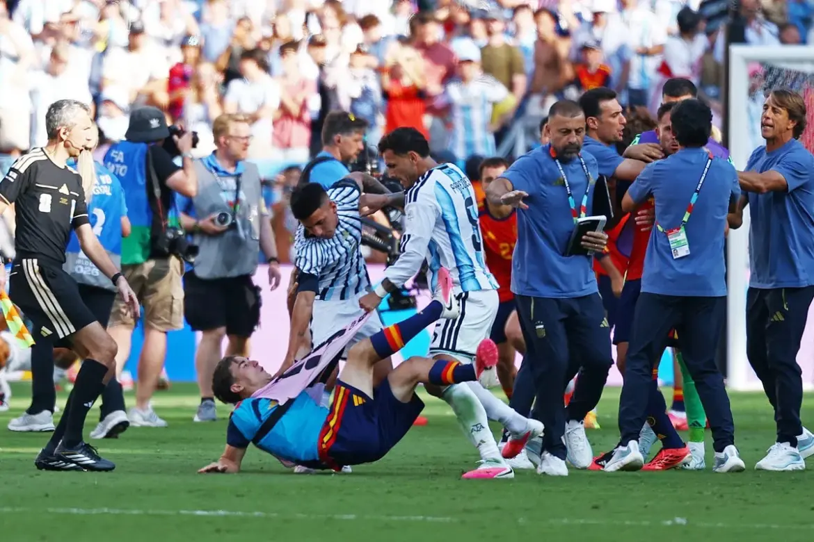 Argentina players could face FIFA bans after World Cup final chaos against Spain